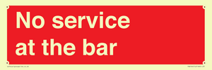 No service at the bar